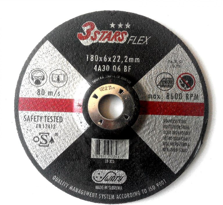 Зачистной круг 180х6х22 4А30Q6 F27 » Abrasive Tools г. Харьков